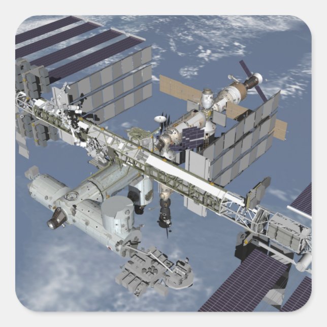 Sticker Carré Vue générée par ordinateur 5 (Devant)