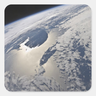 Sticker Carré vue Haut-oblique de la péninsule de Gaspé