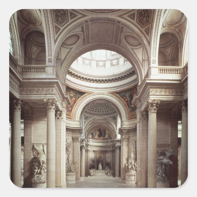 Sticker Carré Vue intérieure, 1764-1812 (Devant)