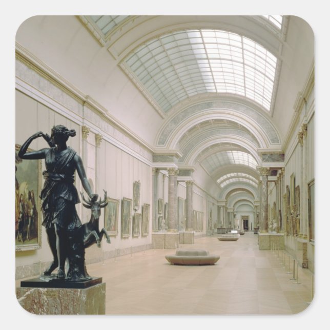 Sticker Carré Vue intérieure sur la Grande Galerie (Devant)