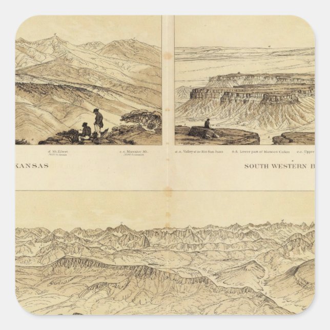 Sticker Carré Vue panoramique (Devant)