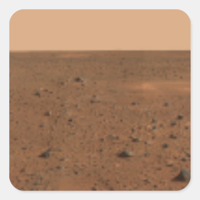 Sticker Carré Vue panoramique à 360 degrés sur Mars (Devant)