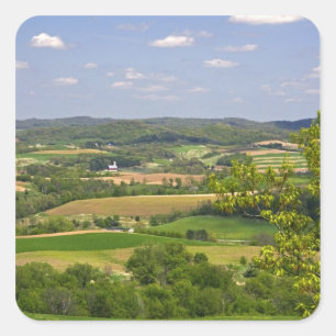 Sticker Carré Vue panoramique de terres agricoles au sud d'Arcad