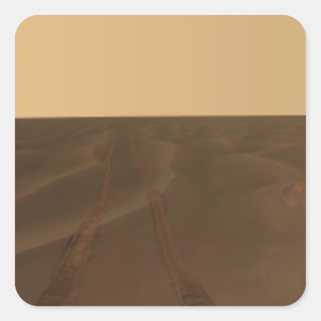 Sticker Carré Vue panoramique sur les plaines de Méridiani (Devant)