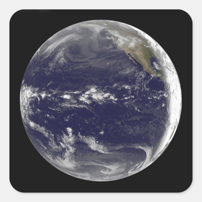 Sticker Carré Vue satellite de la Terre (Devant)