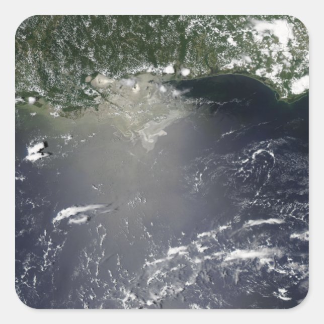 Sticker Carré Vue satellite des fuites d'huile (Devant)