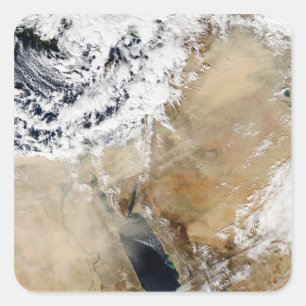 Sticker Carré Vue satellite sur la Méditerranée orientale