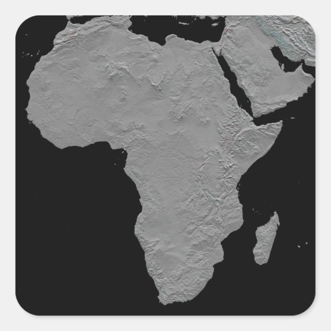 Sticker Carré Vue stéréoscopique de l'Amérique du Nord (Devant)