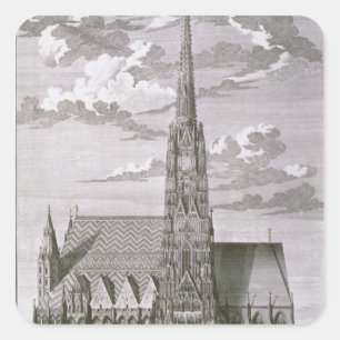 Sticker Carré Vue sur la cathédrale Saint-Étienne