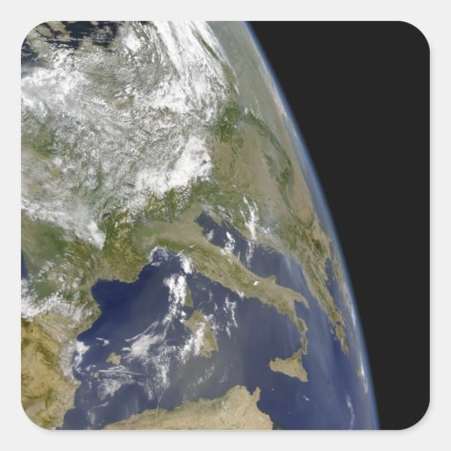 Sticker Carré Vue sur la Méditerranée occidentale (Devant)