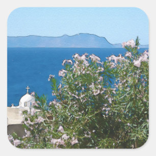 Sticker Carré Vue sur la mer