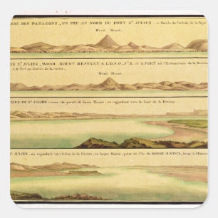 Sticker Carré Vue sur le port de San Julian, Patagonie