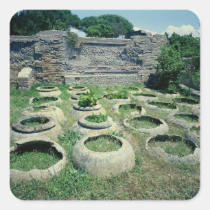 Sticker Carré Vue sur les magasins