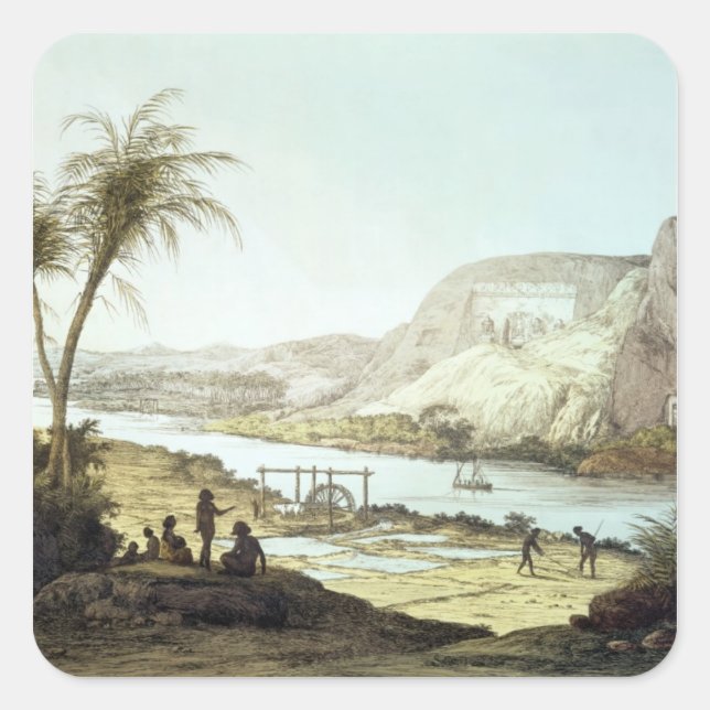 Sticker Carré Vue sur les temples (Devant)