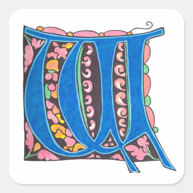 STICKER CARRÉ W - MINIATURE (Devant)