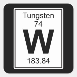 Sticker Carré W - Tungstène