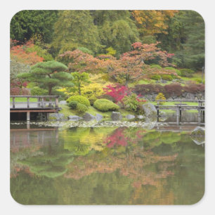Sticker Carré WA, Seattle, arboretum du Washington Park, 3