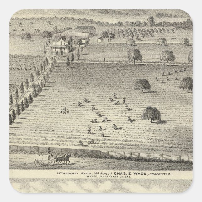 Sticker Carré Wade ranch, résidence Weller (Devant)