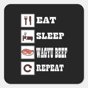 Sticker Carré Wagyu Boeuf Steak BBQ Amateurs Grill Barbecue