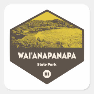 Sticker Carré Wai'anapanapa State Park Hawaii