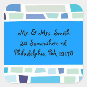 Sticker Carré Wailing Wall Israel Bar Bat mitzvah pré-adressé