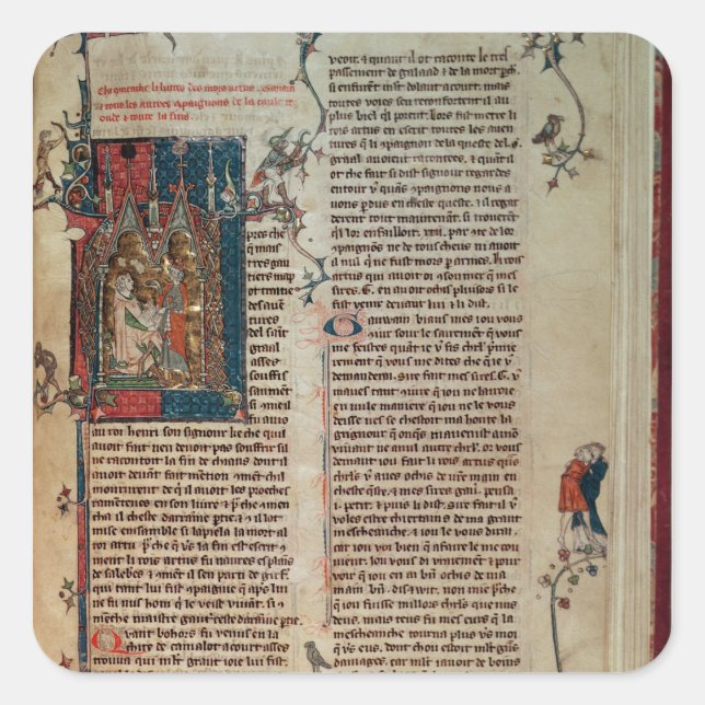 Sticker Carré Walter Map raconte l'histoire des aventures (Devant)