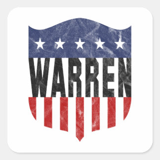 Sticker Carré WARREN étoiles et rayures