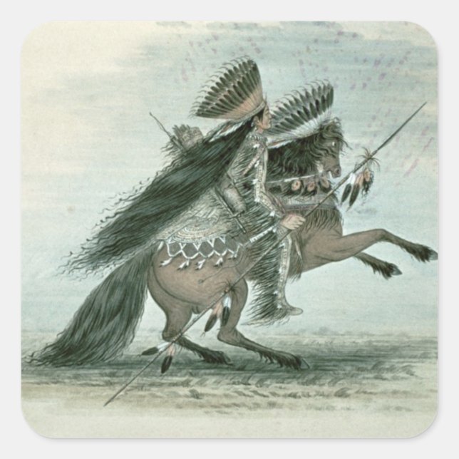 Sticker Carré Warrior of the Crow Tribe (Devant)