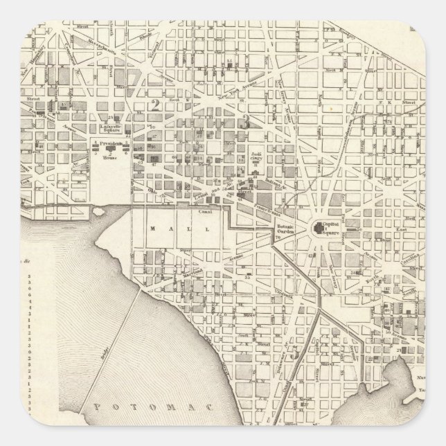 Sticker Carré Washington (Devant)