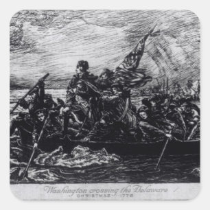 Sticker Carré Washington Crossing the Delaware