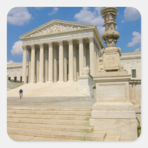 Sticker Carré Washington, DC, Palais de la Cour suprême