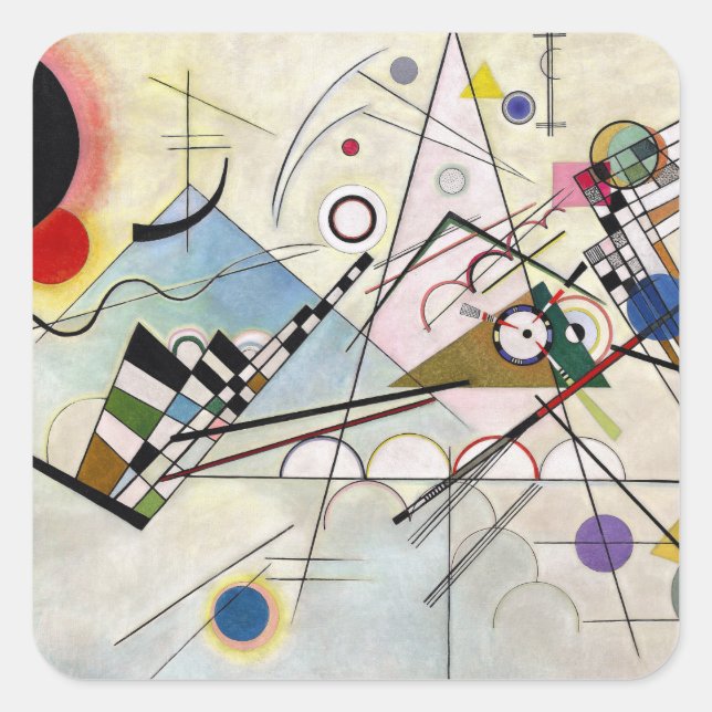 Sticker Carré WASSILY KANDINSKY - Composition VIII (Devant)