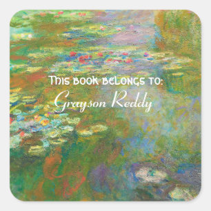 Sticker Carré Water Lilies by Claude Monet