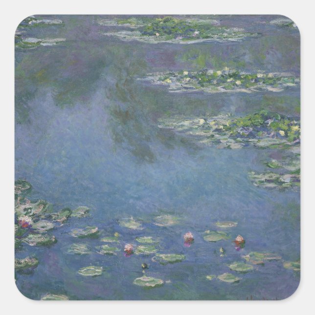 Sticker Carré Water Lilies Monet 1906 (Devant)