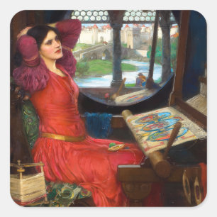 Sticker Carré Waterhouse Je suis à moitié malade des ombres
