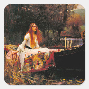 Sticker Carré Waterhouse Lady of Shalott