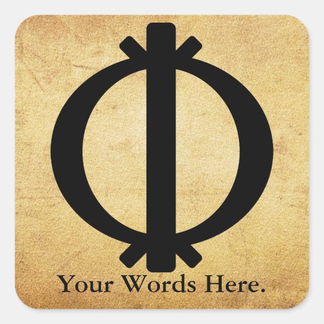 Sticker Carré Wawa Aba | Symbole de résistance et de résistance (Devant)