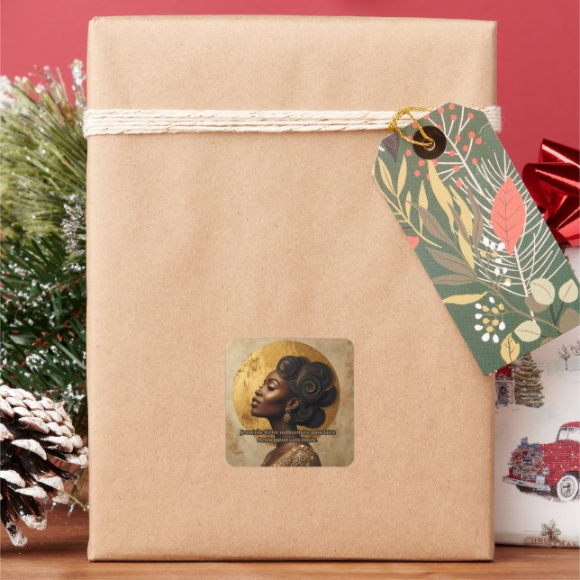 Sticker Carré Wealth and Luxury Mindset Inspirational Print (vacances)