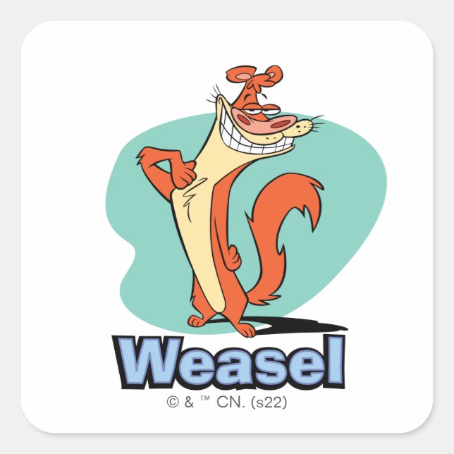 Sticker Carré Weasel Proud Character Graphic (Devant)