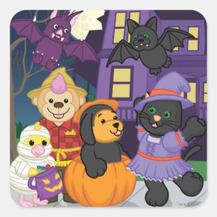 Sticker Carré Webkinz Halloween Trick ou Treat