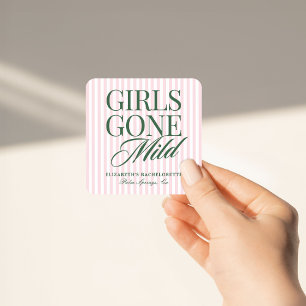 Sticker Carré Week-end de célibataire au spa en pyjama Girls Gon