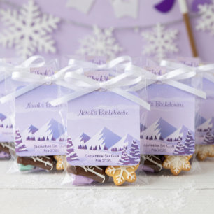 Sticker Carré Week-end de célibataire en montagne d'hiver sur me