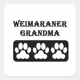 Sticker Carré Weimaraner Grand-mère