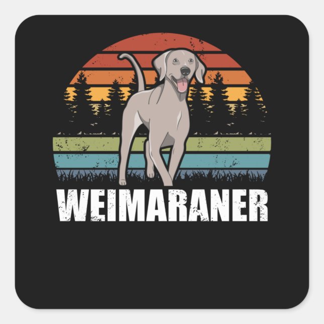 Sticker Carré Weimarans | Dog Owner Weimaraners (Devant)