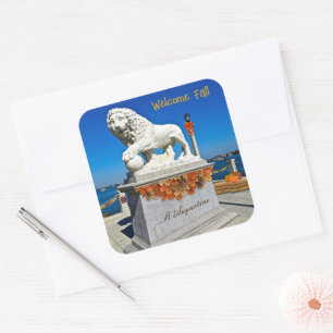 Sticker Carré Welcome Fall Coastal St Augustine Floride