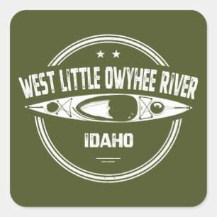 Sticker Carré West Little Owyhee River Idaho Kayak