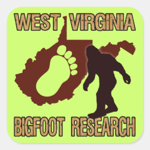Sticker Carré West Virgina Bigfoot Research