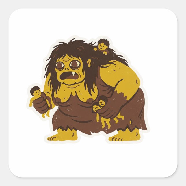 Sticker Carré Wewe Gombel (Devant)