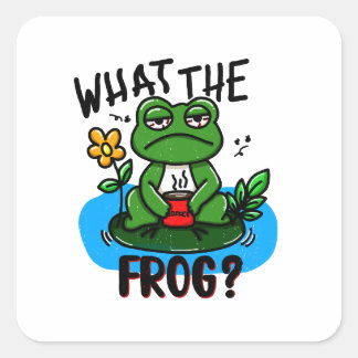 Sticker Carré What the frog?