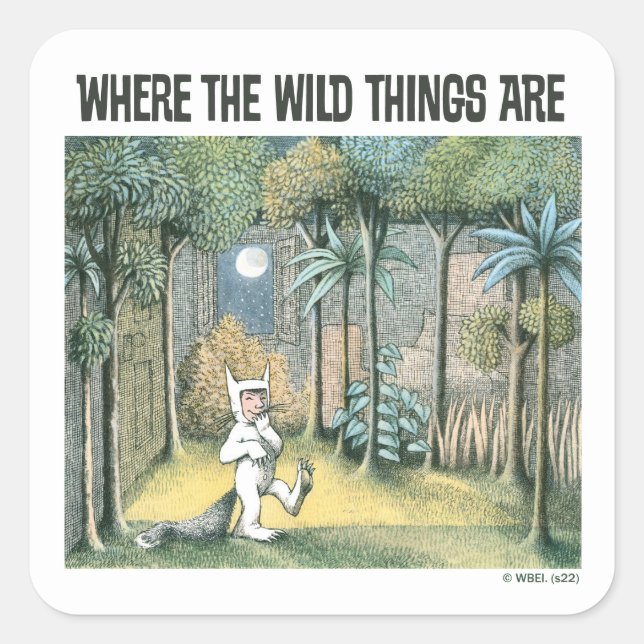 Sticker Carré Where The Wild Things Are | Scène 4 (Devant)